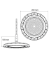 Lampa LED highbay DOB 100W 5000K IP54, UltraLux Lampa LED highbay DOB 100W 5000K IP54, UltraLux