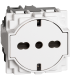 Priza standarnd germana si italiana Living Now alb 2 Module 16A, Bticino