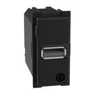 Priza USB tip A Living Now negru 1 Modul 15W, Bticino