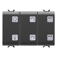 Panou cu simboluri KNX ChoruSmart 6 canale 3M negru, Gewiss