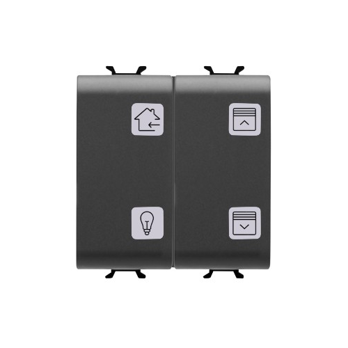Panou cu simboluri KNX ChoruSmart 4 canale 2M negru, Gewiss