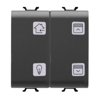 Panou cu simboluri KNX ChoruSmart 4 canale 2M negru, Gewiss