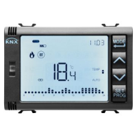 Termostat/programator cu temporizare + control umiditate KNX ChoruSmart 3M negru, Gewiss