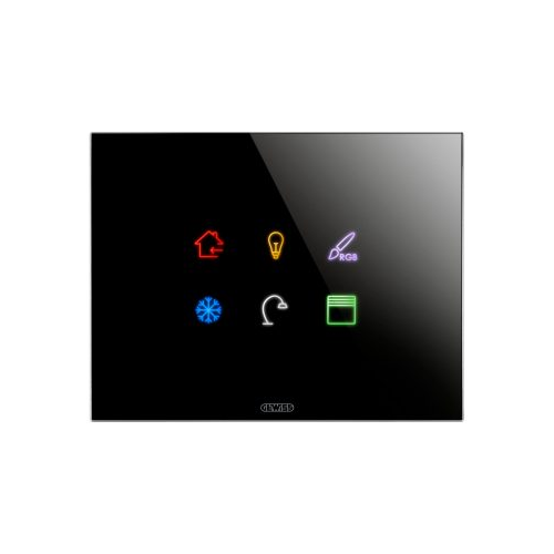 Rama ice touch KNX ChoruSmart 6 simboluri  negru, Gewiss