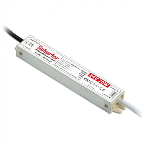 Transformator LED IP67 20W 0.83A 24V, Scharfer