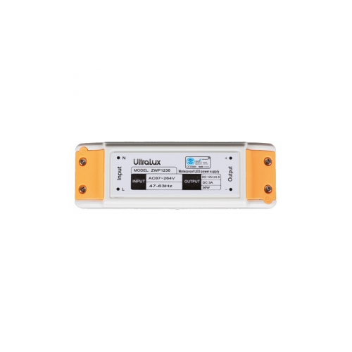 Transformator LED mini 36W 3A 12V, UltraLux