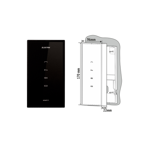 Panou audio interior negru, Electra