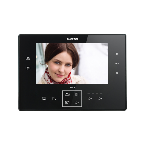 Panou video interior negru 7'' extra, Electra