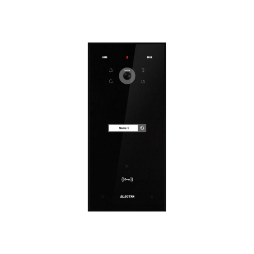 Panou video exterior negru 1 familie incastrat, Electra