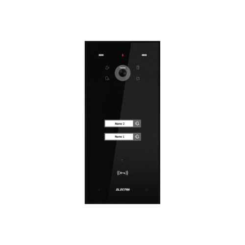 Panou video exterior negru 2 familii aparent, Electra