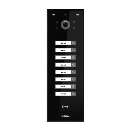 Panou video exterior negru 8 familii aparent, Electra