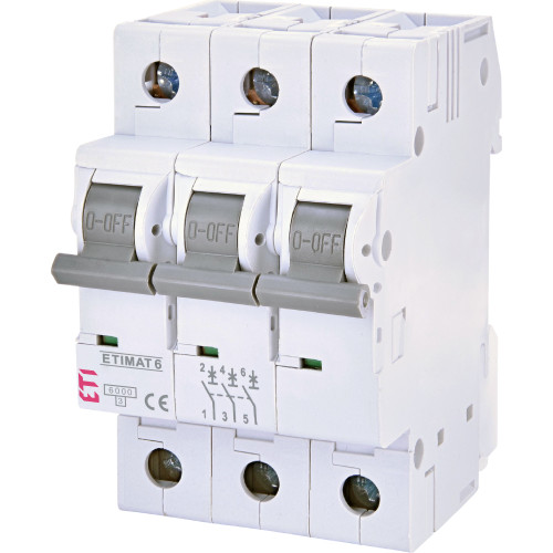 Siguranta Automata 3P, 6A, 6kA, curba B, 3M, Eti