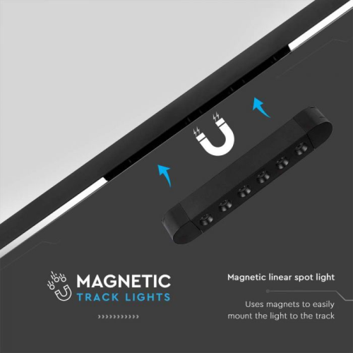 Spot LED magnetic pe sina 48V 5W 4000k, V-TAC