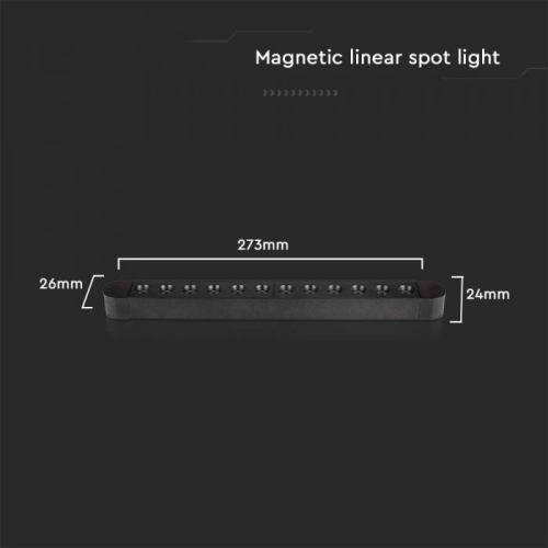 Spot LED magnetic pe sina 48V 12W 4000k, V-TAC