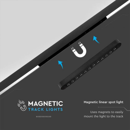 Spot LED magnetic pe sina 48V 12W 4000k, V-TAC