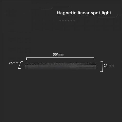 Spot LED magnetic pe sina 48V 22W 4000k, V-TAC