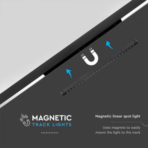 Spot LED magnetic pe sina 48V 22W 4000k, V-TAC