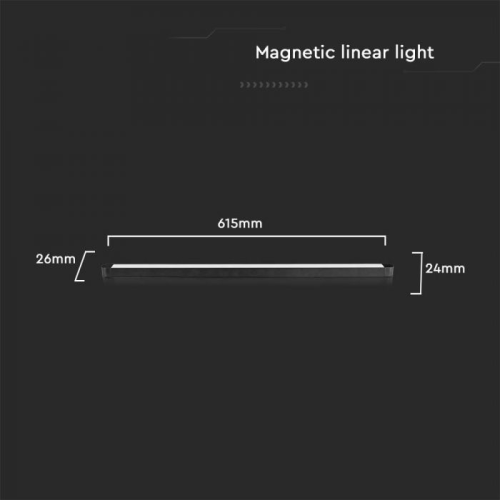 Lampa LED magnetica pe sina 48V 22W 4000k, V-TAC