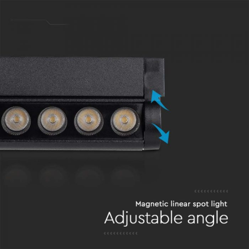 Spot LED magnetic pe sina ajustabil 48V 5W 4000k, V-TAC