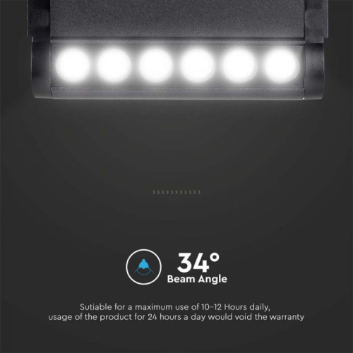 Spot LED magnetic pe sina ajustabil 48V 5W 4000k, V-TAC