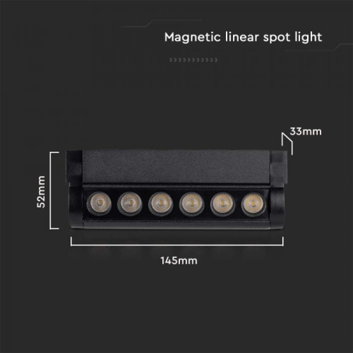 Spot LED magnetic pe sina ajustabil 48V 5W 4000k, V-TAC