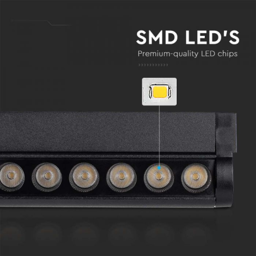 Spot LED magnetic pe sina ajustabil 48V 5W 4000k, V-TAC