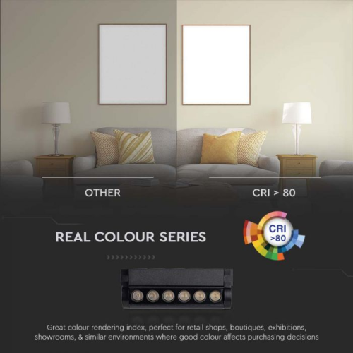 Spot LED magnetic pe sina ajustabil 48V 5W 4000k, V-TAC