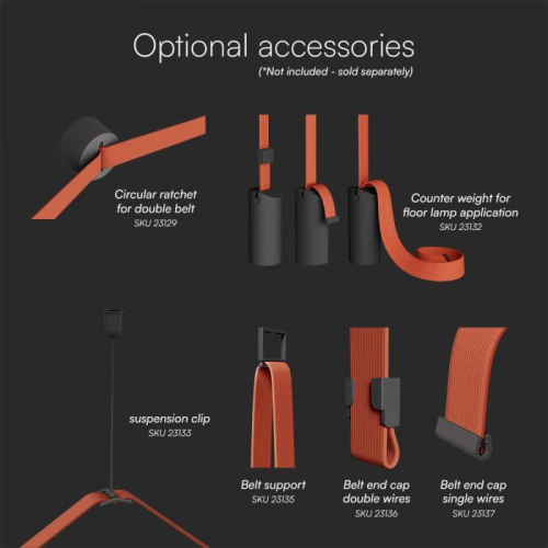 Proiector LED magnetic pe sina textila 120° 48V 12W 3000k alb, V-TAC