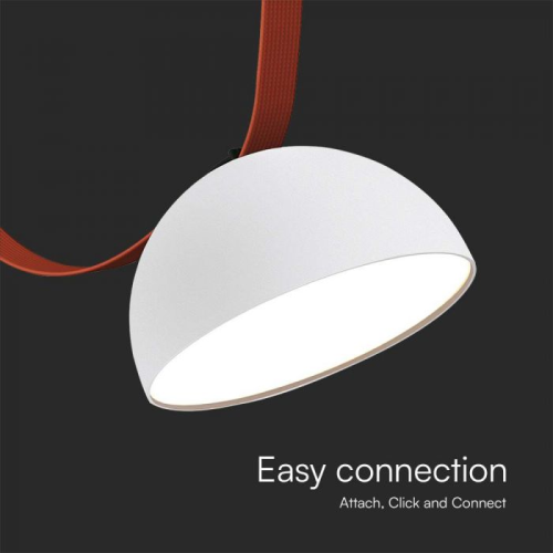 Proiector LED magnetic pe sina textila 200Ø 48V 20W 3000k alb, V-TAC