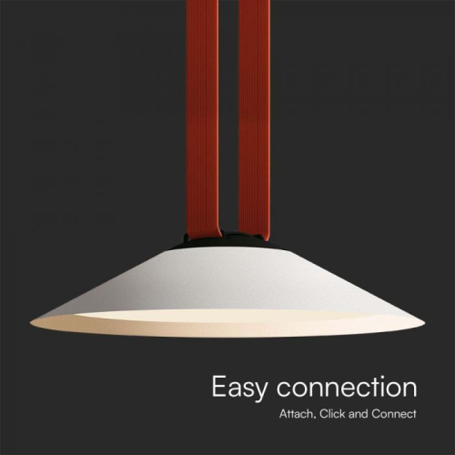 Proiector LED magnetic pe sina textila 300Ø 48V 20W 3000k alb, V-TAC