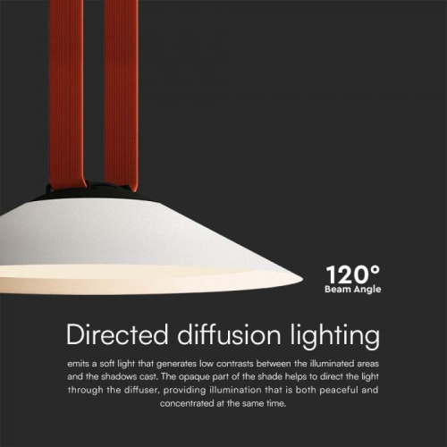 Proiector LED magnetic pe sina textila 300Ø 48V 20W 3000k alb, V-TAC