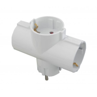 Triplu stecher Schuko + protectie copii, Comtec