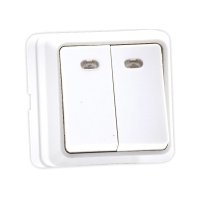 Intrerupator dublu cu led ECO Premium, Comtec