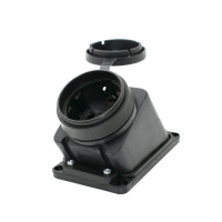 Priza schuko cauciuc aparenta inclinata IP44 16A, Comtec