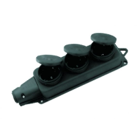 Priza cauciuc cu capac 3P IP44 16A, Comtec