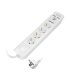 Prelungitor cu intrerupator 3m 4P + 2xUSB alb 16A, Orno