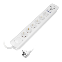 Prelungitor cu intrerupator 3m 6P + 2xUSB alb 16A, Orno