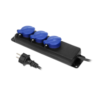 Prelungitor IP44 3m 3P negru 16A, Orno