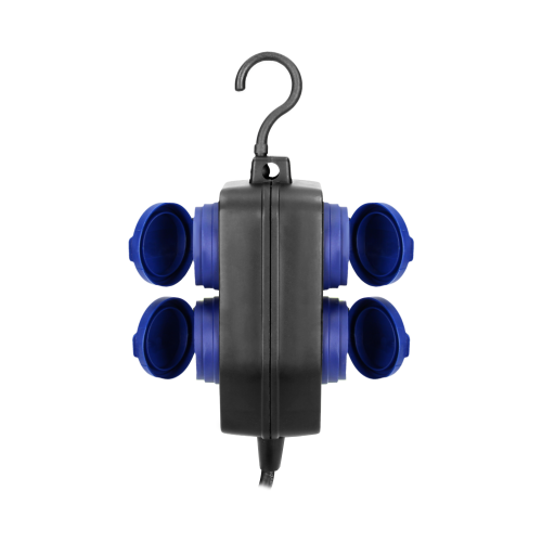 Prelungitor IP44  5m 4P negru 16A, Orno