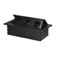 Priza incastrabila 3P negru mat, Orno