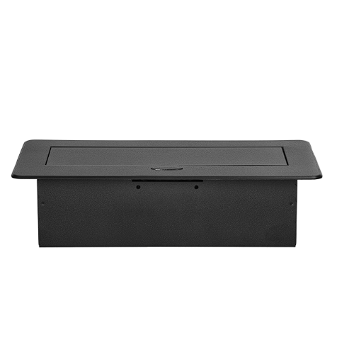 Priza incastrabila 2P+2xUSB (tip A+C) negru mat, Orno