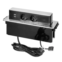 Priza incastrabila cu cablu 2P+2xUSB+1xHDMI argintiu, Orno