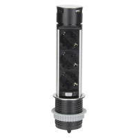Priza incastrabila cu cablu Ø6 3P+2xUSB(tip A+C) inox, Orno
