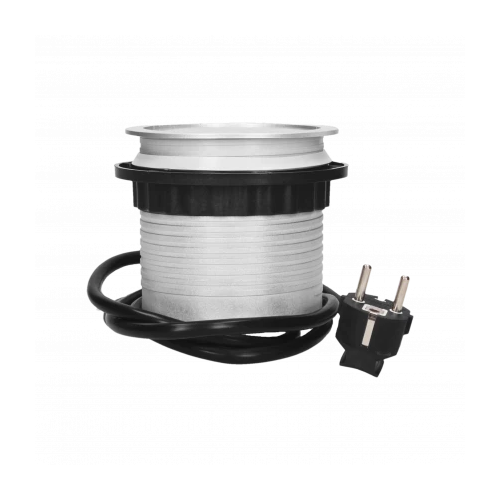 Priza incastrabila cu cablu Ø10 3P+2xUSB argintiu, Orno