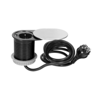 Priza incastrabila cu cablu cu capac glisant Ø6 1P+1xUSB argintiu, Orno
