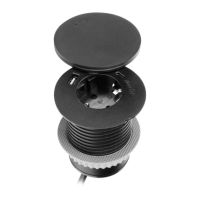 Priza incastrabila cu cablu cu capac glisant Ø6 1P+2xUSB(tip A+C)+incarcare wireless negru, Orno