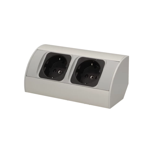 Priza de colt 2P gri, Orno
