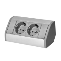 Priza de colt 2P argintiu, Orno