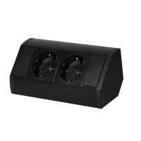 Priza de colt 2P negru, Orno
