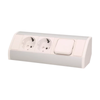Priza de colt 2P+intrerupator argintiu-alb, Orno